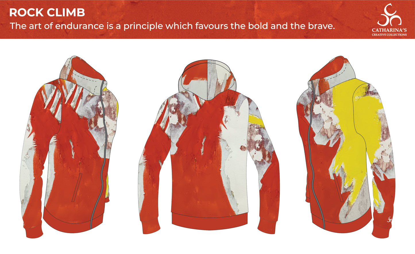 Unisex Zip Hoodie - Rock Climb