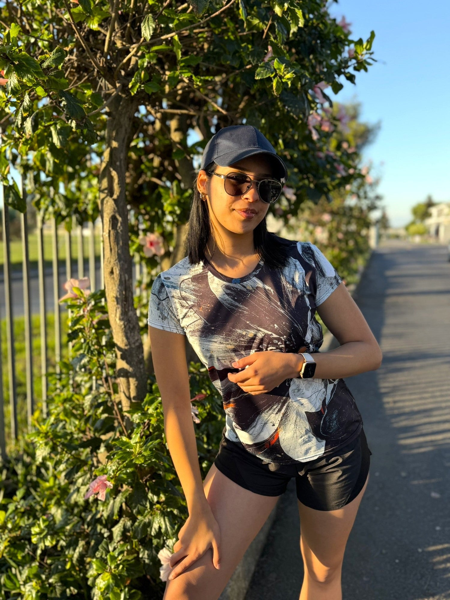 Ladies cap sleeve shirts