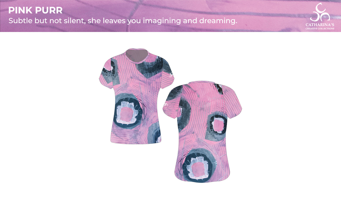 Ladies cap sleeve shirt - Pink Purr