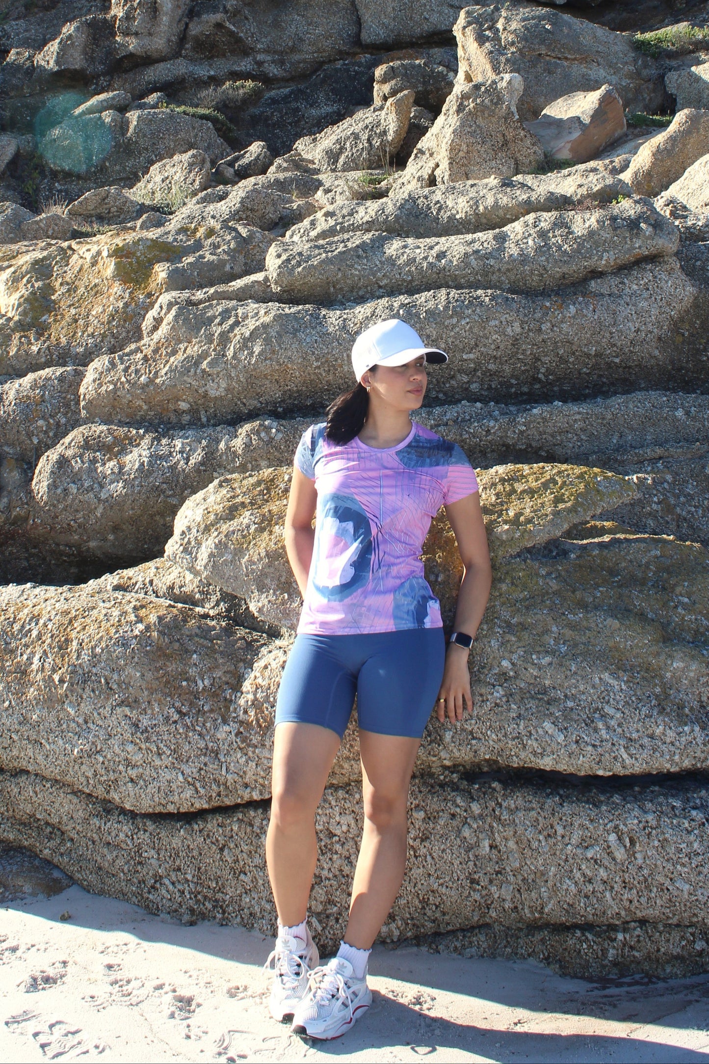 Ladies cap sleeve shirt - Pink Purr
