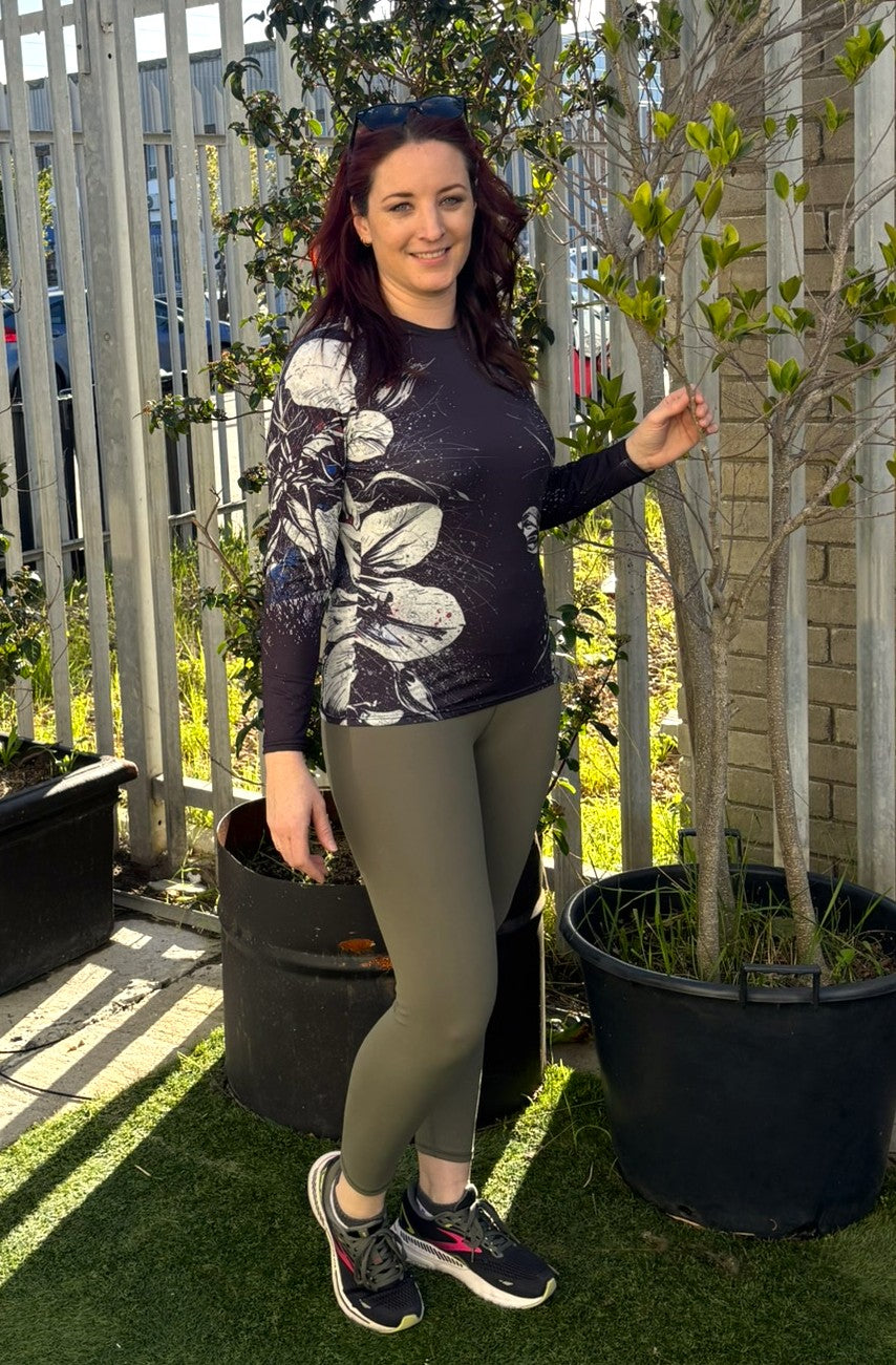 Ladies long sleeve shirt - Shades of Flower