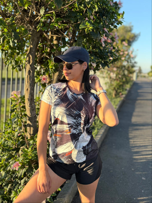 Ladies cap sleeve shirt - Transcendence