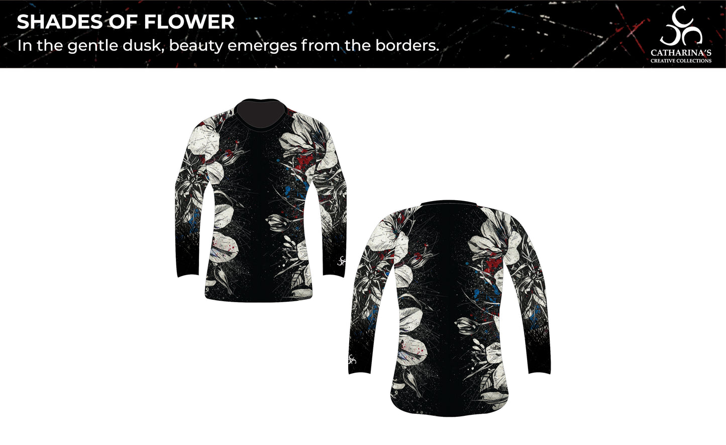 Ladies long sleeve shirt - Shades of Flower